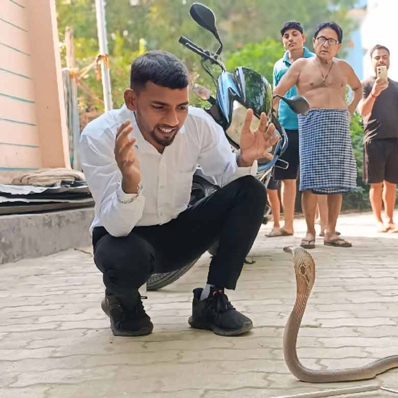 Snake Rescue Team in India snake catcher Varanasi